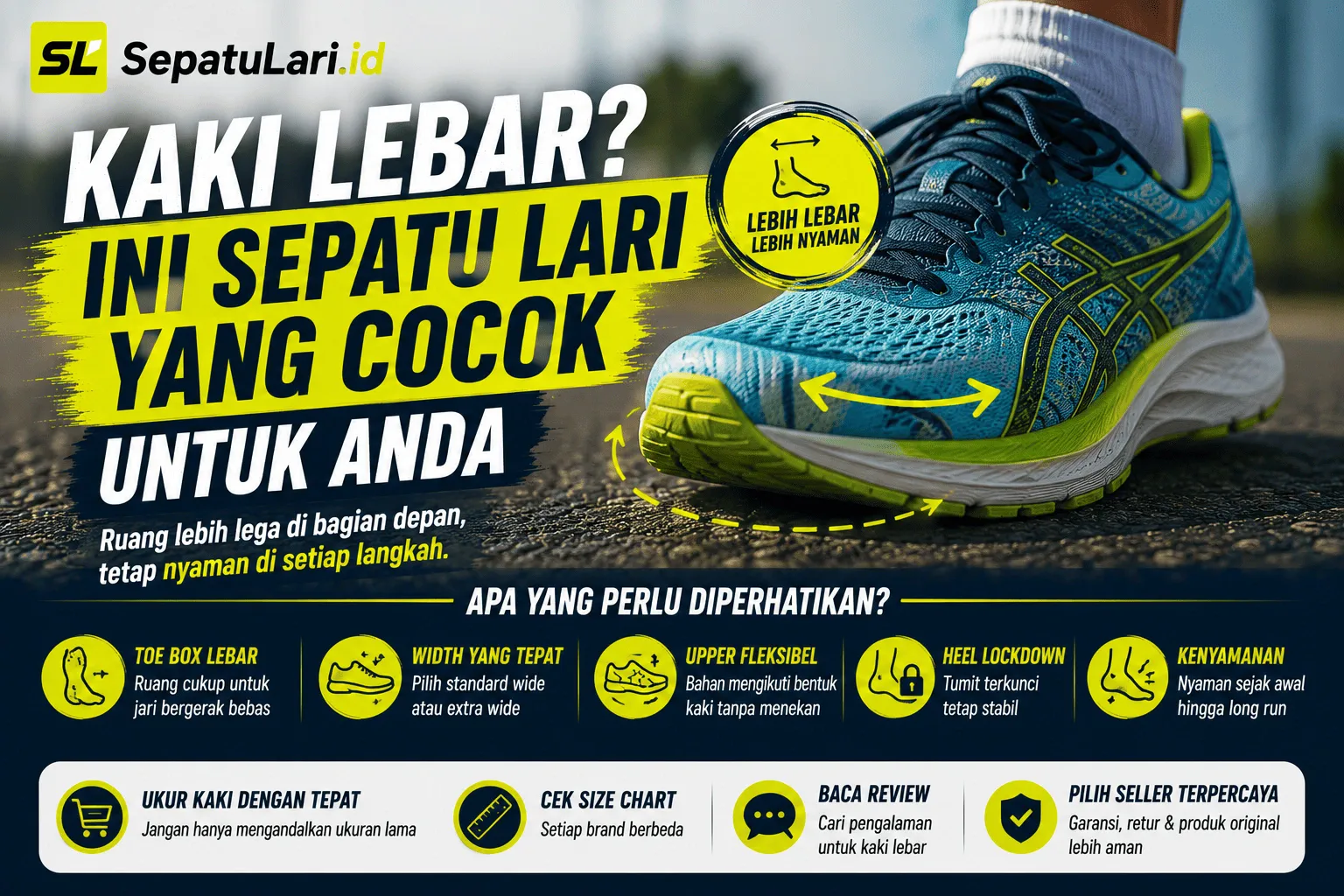 Kaki Lebar? Ini Sepatu Lari yang Cocok untuk Anda