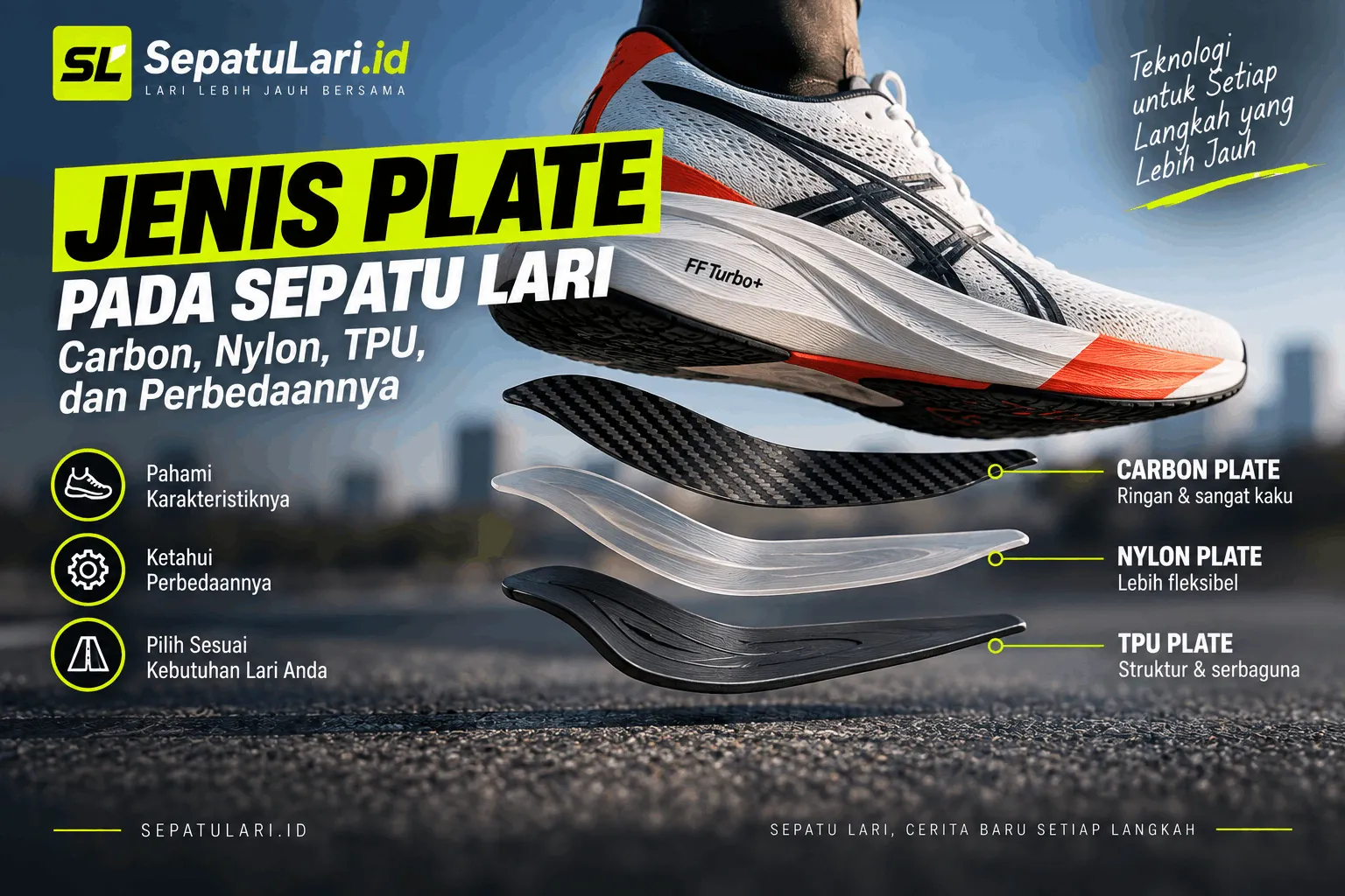 Jenis Plate pada Sepatu Lari: Carbon, Nylon, TPU, dan Perbedaannya