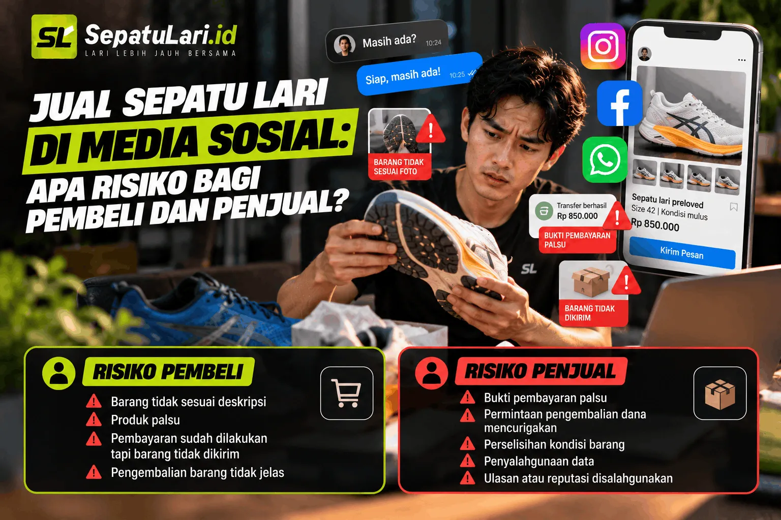 Jual Sepatu Lari di Media Sosial: Apa Risiko bagi Pembeli dan Penjual?